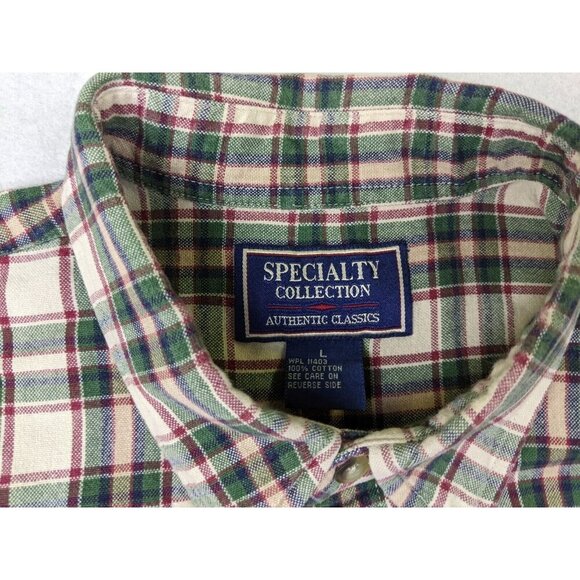 SPECIALTY COLLECTION AUTHENTIC CLASSICS - MEN'S PLAID SHORT SLEEVE BUTTON-UP L - Picture 12 of 15